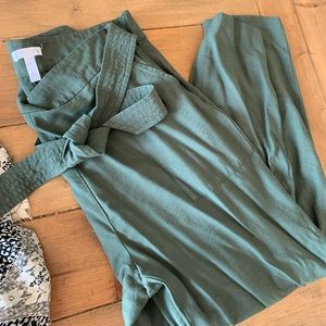 Nordstrom work pant tie green